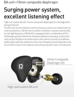 KB Ear KS2 In Ear Headphone -Audio Headphone Store 61TIuz2NrgL. AC SL1151