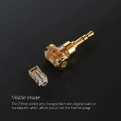 DDHIFI DJ35AG (3.5mm Male To 2.5mm Female) / DJ44AG (4.4mm Male To 2.5mm Female) Gold Version Adapter