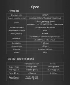 Topping BC3 Headphone Amp Wireless Bluetooth5.0 LDAC 24bit/96kHz CSR8675 Receiver Hi-Res Audio With AAC/SBC/aptX HD/aptX Black -Audio Headphone Store 81D2c7qQJ9L. AC SL1450