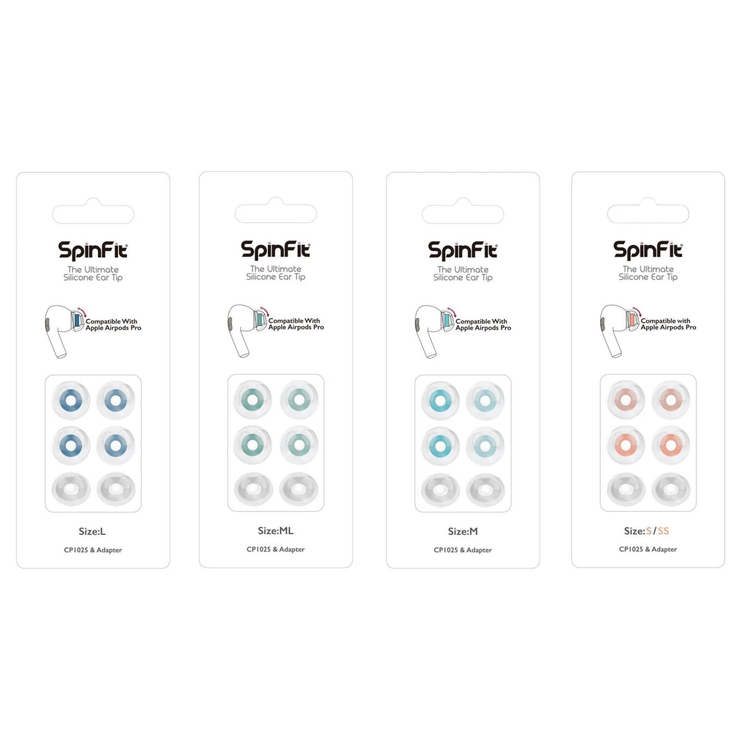 Spinfit CP1025 + CPA1 Silicone Eartips For Apple AirPods 5 Spinfit CP1025 + CPA1 Silicone Eartips For Apple AirPods - Image 5