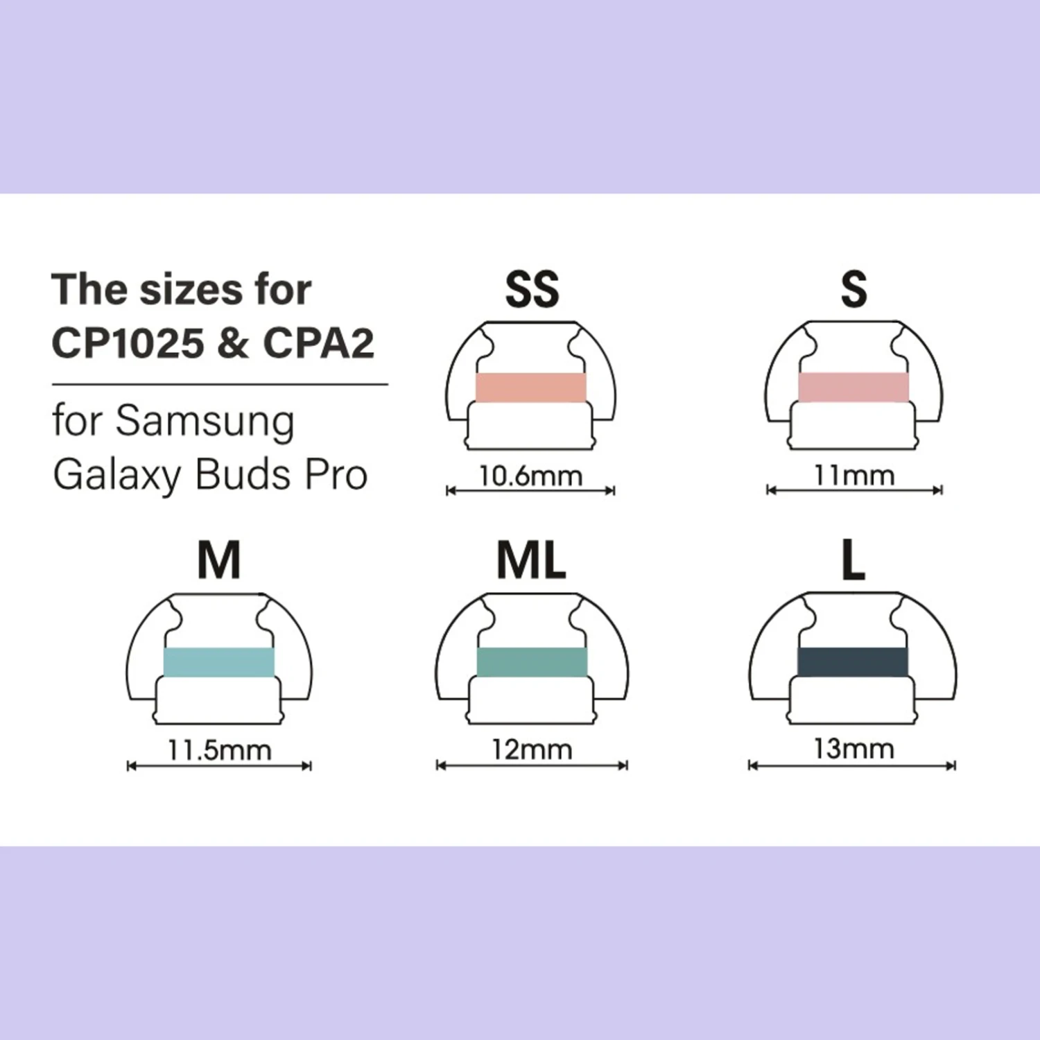 Spinfit CP1025 + CPA2 Silicone Eartips For Samsung Galaxy Buds Pro 6 Spinfit CP1025 + CPA2 Silicone Eartips For Samsung Galaxy Buds Pro - Image 6