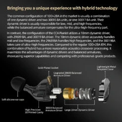 CCA - Pianist IEM -Audio Headphone Store Comcept Kart CCA Oianist IEM Black 3 4