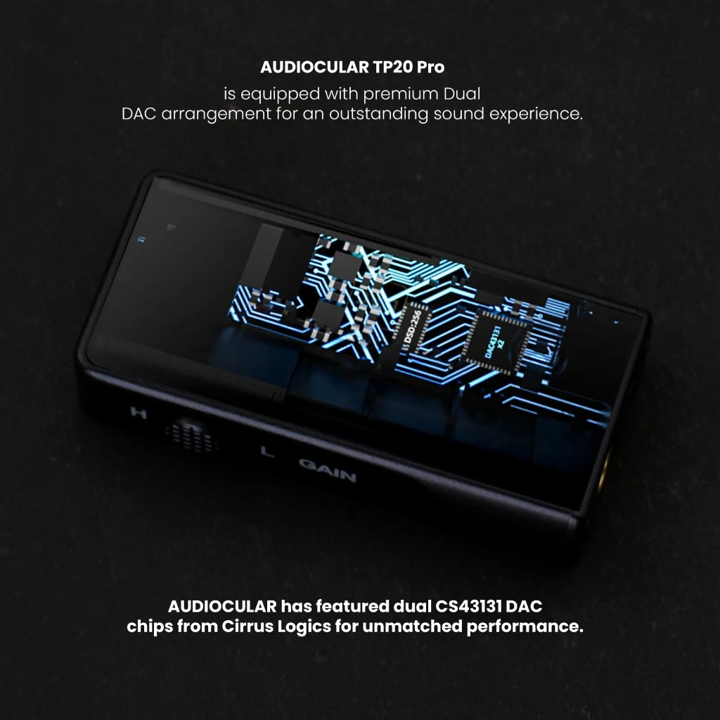 AUDIOCULAR - TP20 Pro CS43131 Portable DAC & Amp 6 AUDIOCULAR - TP20 Pro CS43131 Portable DAC & Amp - Image 6
