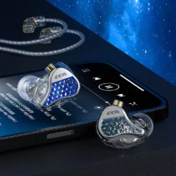 CCA - LYRA Wired IEM -Audio Headphone Store Concept Kart CCA LYRA Wired IEM Sapphire Blue 1 3