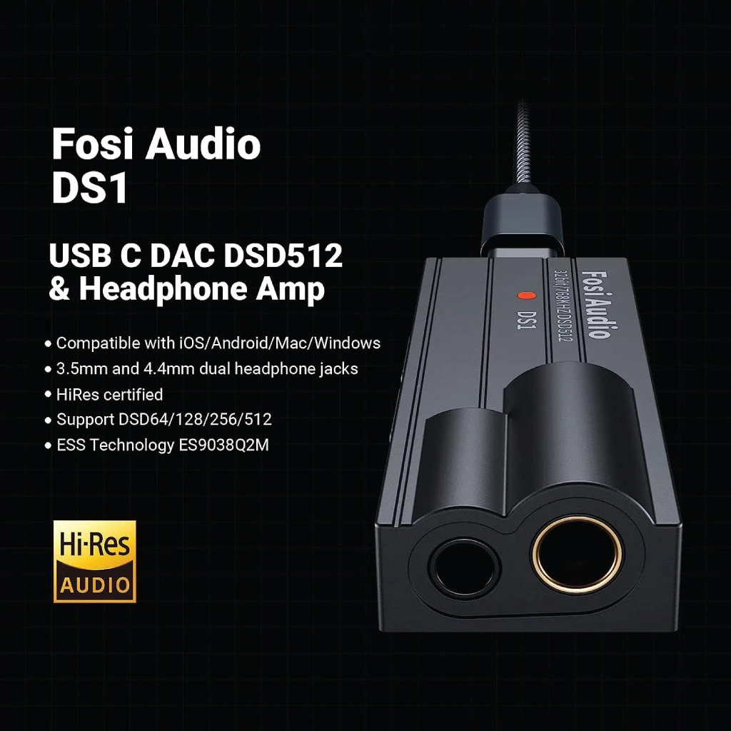 Fosi Audio - DS1 DAC Portable Headphone Amplifier 2 Fosi Audio - DS1 DAC Portable Headphone Amplifier - Image 2