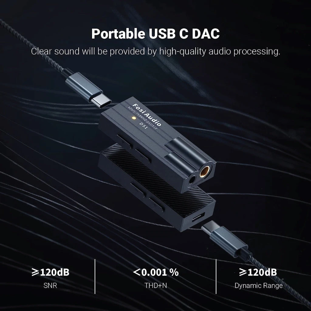 Fosi Audio - DS1 DAC Portable Headphone Amplifier 3 Fosi Audio - DS1 DAC Portable Headphone Amplifier - Image 3