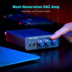 Fosi Audio - K5 Pro Gaming DAC & Headphone Amplifier -Audio Headphone Store Concept Kart FosiAudio K5 Pro Gaming DAC Headphone Amplifier Black 2 3