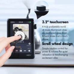 HiBy - R3 II/Gen 2 Portable Music Player -Audio Headphone Store Concept Kart HiBy R3II Gen 2 Portable Music Player Black 1 1