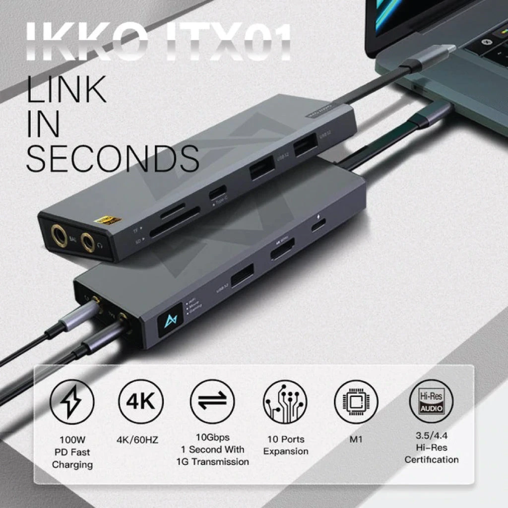 IKKO - ITX01 10 IN 1 USB C Dac Hub 5 IKKO - ITX01 10 IN 1 USB C Dac Hub - Image 5