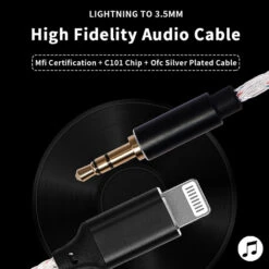 JCALLY - AUX08L Apple Audio Cable -Audio Headphone Store Concept Kart JCALLY AUX08L Apple Audio Cable 1 13