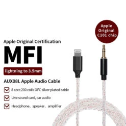 JCALLY - AUX08L Apple Audio Cable -Audio Headphone Store Concept Kart JCALLY AUX08L Apple Audio Cable 1 14