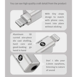 JCALLY - JA10i Lighting Male To 3.5mm Female Audio Adapter 15 JCALLY - JA10i Lighting Male To 3.5mm Female Audio Adapter -Audio Headphone Store Concept Kart JCALLY JA10i Lighting Male to3.5mm Female Audio Adapter 5 5