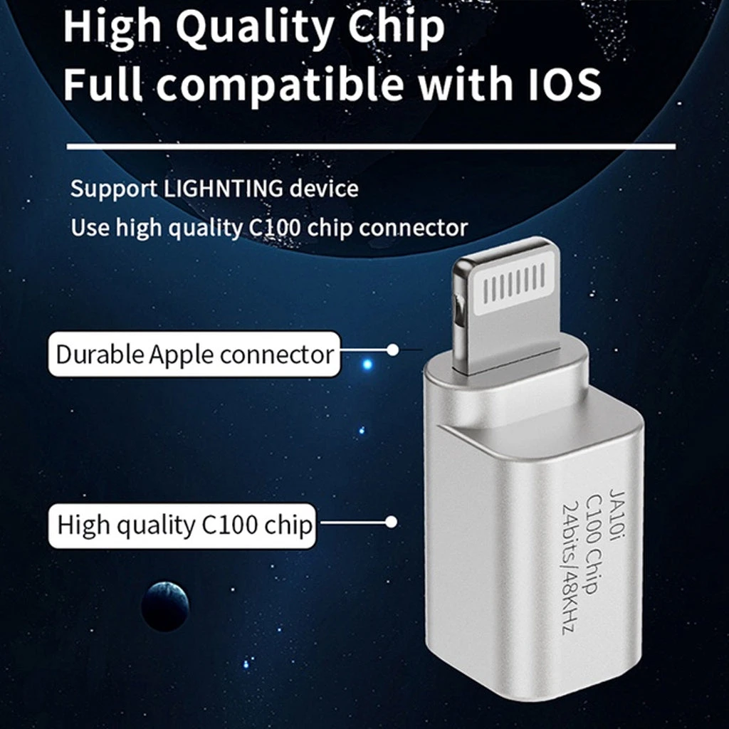 JCALLY - JA10i Lighting Male To 3.5mm Female Audio Adapter 3 JCALLY - JA10i Lighting Male To 3.5mm Female Audio Adapter - Image 3