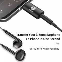 JCALLY - JA3 Type C Male To 3.5mm Female Audio Adapter -Audio Headphone Store Concept Kart JCALLY JA3 Type C Male to 3.5mm Female Audio Adapter Black 1 5