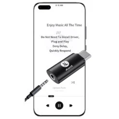 JCALLY - JA3 Type C Male To 3.5mm Female Audio Adapter -Audio Headphone Store Concept Kart JCALLY JA3 Type C Male to 3.5mm Female Audio Adapter Black 1 8