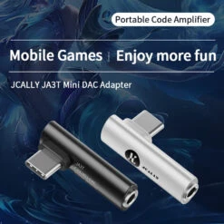 JCALLY - JA3T Type C Male To 3.5mm Female Portable DAC Dongle -Audio Headphone Store Concept Kart JCALLY JA3T TypeC DAC Blk 1 3