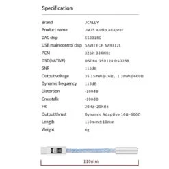 JCALLY - JM25 Portable DAC Dongle -Audio Headphone Store Concept Kart JCALLY JM25 Portable Amplifier 1 6