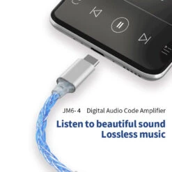 JCALLY - JM6-4 Type C Male To 4.4mm Female Audio Adapter -Audio Headphone Store Concept Kart JCALLY JM6 4 TypeC Male to 4.4mm Female Audio Adapter Black 10