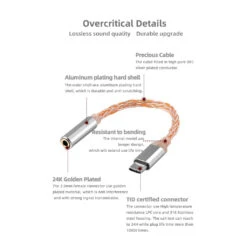 JCALLY - JM6 Portable DAC Dongle -Audio Headphone Store Concept Kart JCALLY JM6 Portable DAC Dongle Silver Gold 8