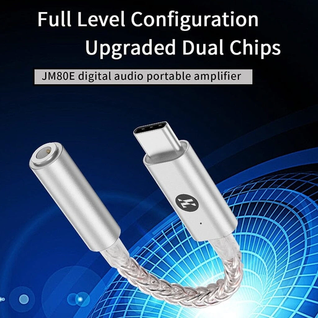 JCALLY - JM80E Type C Male To 3.5mm Female Portable DAC Dongle 5 JCALLY - JM80E Type C Male To 3.5mm Female Portable DAC Dongle - Image 5
