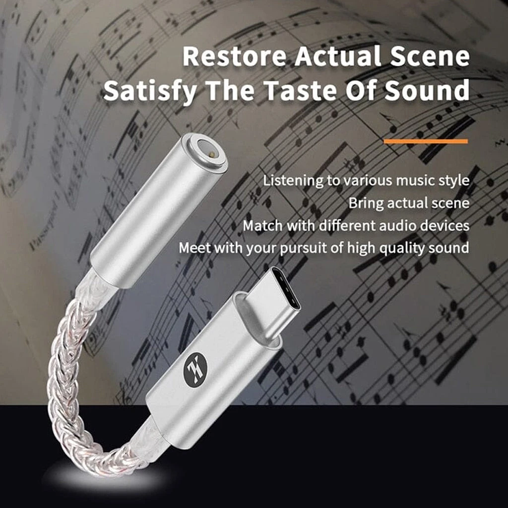 JCALLY - JM80E Type C Male To 3.5mm Female Portable DAC Dongle 4 JCALLY - JM80E Type C Male To 3.5mm Female Portable DAC Dongle - Image 4