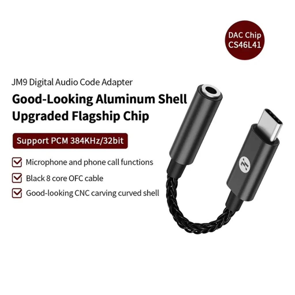 JCALLY - JM9 TYPE C Male To 3.5mm Female Portable DAC Dongle 7 JCALLY - JM9 TYPE C Male To 3.5mm Female Portable DAC Dongle - Image 7