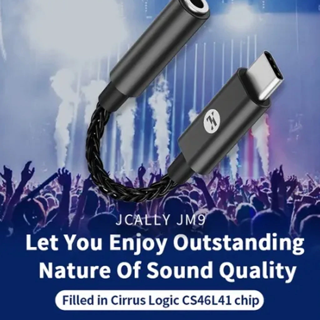 JCALLY - JM9 TYPE C Male To 3.5mm Female Portable DAC Dongle 4 JCALLY - JM9 TYPE C Male To 3.5mm Female Portable DAC Dongle - Image 4