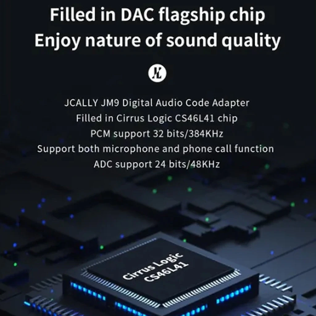 JCALLY - JM9 TYPE C Male To 3.5mm Female Portable DAC Dongle 2 JCALLY - JM9 TYPE C Male To 3.5mm Female Portable DAC Dongle - Image 2