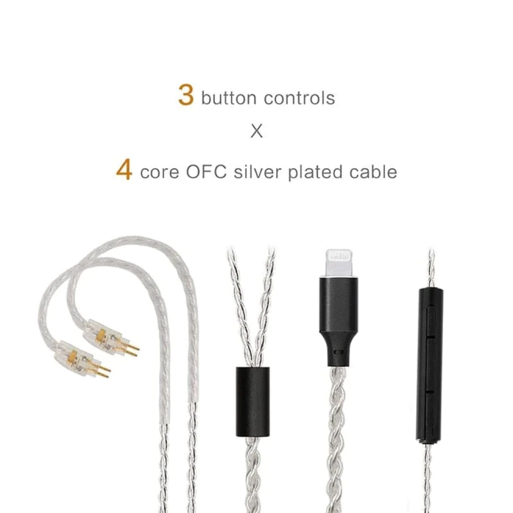 JCALLY - LT4 4 Core Upgrade Cable For IEMs 2 JCALLY - LT4 4 Core Upgrade Cable For IEMs - Image 2