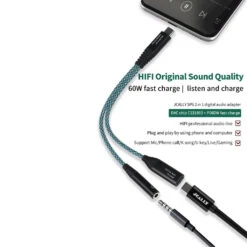 JCALLY - SP6 Portable DAC Dongle -Audio Headphone Store Concept Kart JCALLY SP6 Portable DAC Dongle Green 7