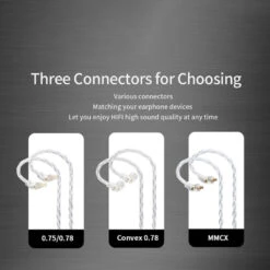 JCALLY - TC30 Pro Upgrade Cable For IEM -Audio Headphone Store Concept Kart JCALLY TC30 Pro Upgrade Cable for IEM Silver 2 3