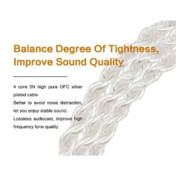 JCALLY - TC4 Upgrade Cable For IEM -Audio Headphone Store Concept Kart JCALLY TC4 Upgrade Cable for IEM 2 Pin 1 7