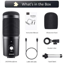 Jeemak - PC21 USB Microphone 25 Jeemak - PC21 USB Microphone -Audio Headphone Store Concept Kart Jeemak PC21 USB Microphone Black 13