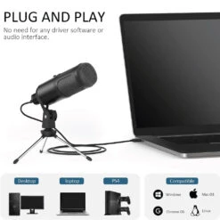 Jeemak - PC21 USB Microphone 17 Jeemak - PC21 USB Microphone -Audio Headphone Store Concept Kart Jeemak PC21 USB Microphone Black 2