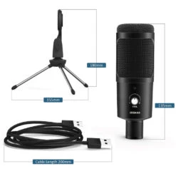 Jeemak - PC21 USB Microphone 18 Jeemak - PC21 USB Microphone -Audio Headphone Store Concept Kart Jeemak PC21 USB Microphone Black 5