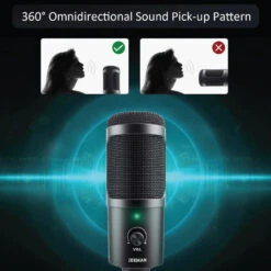 Jeemak - PC21 USB Microphone 19 Jeemak - PC21 USB Microphone -Audio Headphone Store Concept Kart Jeemak PC21 USB Microphone Black 8
