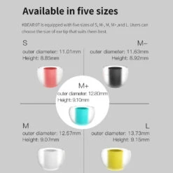 KBEAR - KB07 Silicone Eartips -Audio Headphone Store Concept Kart KBEAR KB07 Silicone Eartips Multicolor 1 15