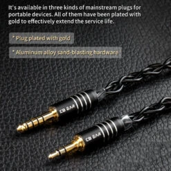 KBEAR - 4 Core Upgraded Cable For IEM -Audio Headphone Store Concept Kart KBEAR 4 Core Upgraded Cable for IEM 4.4 mm 2.jpg 3