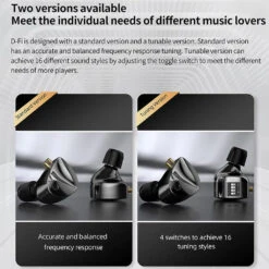 KZ - D-Fi Wired IEM -Audio Headphone Store Concept Kart KZ D Fi Wired IEM Black 6 3