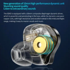 KZ - EDXS IEM -Audio Headphone Store Concept Kart KZ EDXS IEM Black 1 1