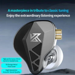 KZ - EDXS IEM -Audio Headphone Store Concept Kart KZ EDXS IEM Black 1 5