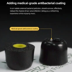 KZ - TB 3 Pair Memory Foam Eartips For IEMs -Audio Headphone Store Concept Kart KZ TB Memory FoamEartips 7