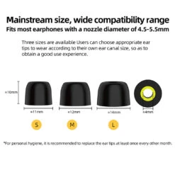 KZ - TB 3 Pair Memory Foam Eartips For IEMs -Audio Headphone Store Concept Kart KZ TB Memory FoamEartips 8