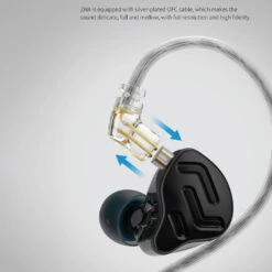 KZ - ZNA Wired IEM -Audio Headphone Store Concept Kart KZ ZNA Wired IEM Black 5 15
