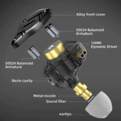 KZ - ZS10 Pro X Wired IEM -Audio Headphone Store Concept Kart KZ ZS10 Pro X Wired IEM Black 1 7 3e5128b8 bce0 47f8 b034 d2f4023f449f