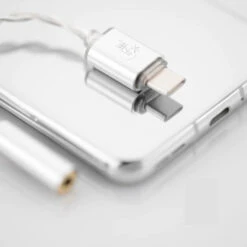 MOONDROP - Click Type C To 3.5mm USB DAC/Amp -Audio Headphone Store Concept Kart MOONDROP Click TypeC to 3.5mm USB DAC Amp Silver 1 4