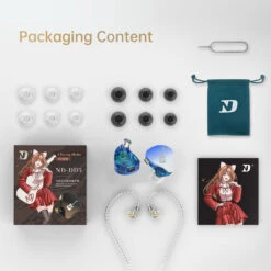 ND - DD3 IEM -Audio Headphone Store Concept Kart ND DD3 IEM Mic Blue 2 11