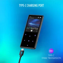 SWOFY - D51 Portable Music Player -Audio Headphone Store Concept Kart SWOFY D51 Portable Music Player Black 1 1