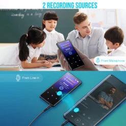 SWOFY - D51 Portable Music Player -Audio Headphone Store Concept Kart SWOFY D51 Portable Music Player Black 1 2