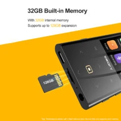 SWOFY - M2 Portable Music Player -Audio Headphone Store Concept Kart SWOFY M2 Digital Music Player Black 5 8